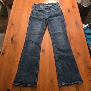 Levis Curvy Bootcut Jeans Womens Size 28x28 Dark Wash Blue Stretch‎ Denim